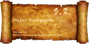 Vajsz Kunigunda névjegykártya